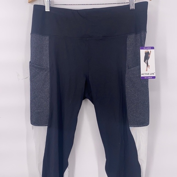 New Active life black and white leggings size xxl women’s - Picture 3 of 10